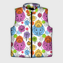 Мужской жилет Индийские слоники, цвет: 3D-красный
