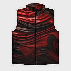 Мужской жилет Кожаная красная и черная текстура