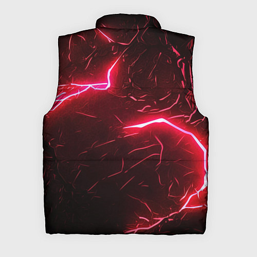 Мужской жилет Красные молнии / 3D-Светло-серый – фото 2