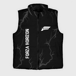Мужской жилет Forza Horizon glitch на темном фоне: надпись, симв