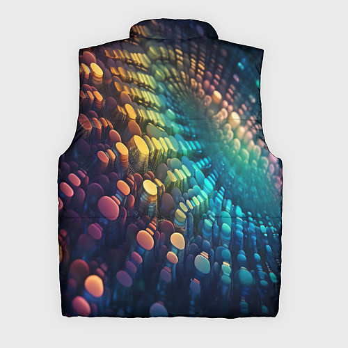 Мужской жилет Радужные блики нейроарт / 3D-Красный – фото 2