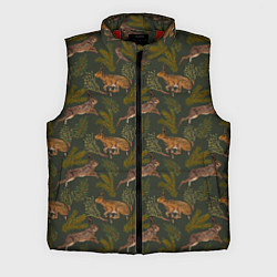 Мужской жилет Зайцы в еловых веточках, цвет: 3D-красный