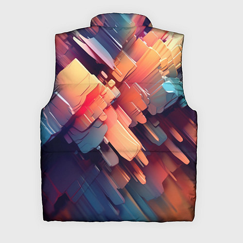 Мужской жилет Цветная абстракция каменных сланцев / 3D-Светло-серый – фото 2