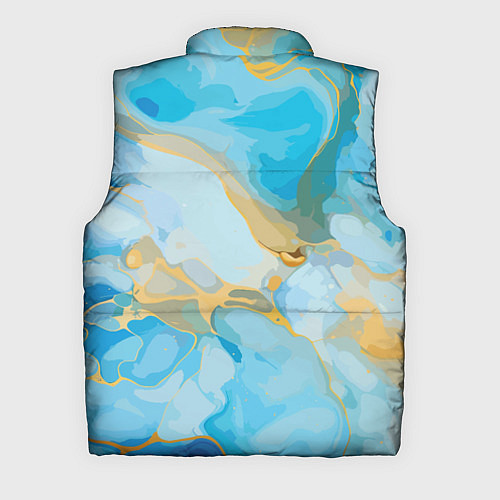 Мужской жилет Лазурь с золотом / 3D-Черный – фото 2