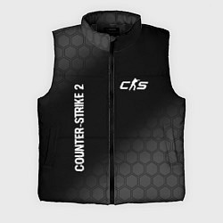 Мужской жилет Counter-Strike 2 glitch на темном фоне: надпись, с, цвет: 3D-черный