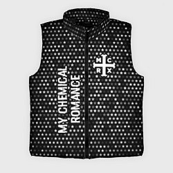 Мужской жилет My Chemical Romance glitch на темном фоне: надпись