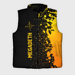 Мужской жилет Megadeth - gold gradient: по-вертикали, цвет: 3D-черный