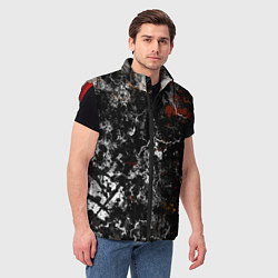 Мужской жилет Граффити абстрактный рисунок, цвет: 3D-красный — фото 2