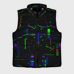 Мужской жилет Глитч помехи, цвет: 3D-светло-серый