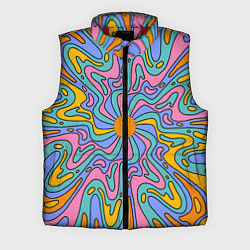 Мужской жилет Абстрактный психоделический рисунок, цвет: 3D-красный