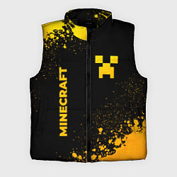 Мужской жилет Minecraft - gold gradient: надпись, символ, цвет: 3D-черный