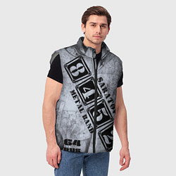 Мужской жилет 8452 metal band Саратов, цвет: 3D-светло-серый — фото 2
