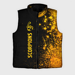Мужской жилет Scorpions - gold gradient: по-вертикали, цвет: 3D-черный