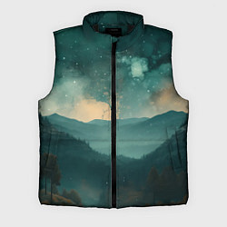 Мужской жилет Космическая ночь в горах