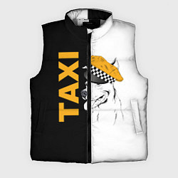 Мужской жилет Собака в кепке таксиста, цвет: 3D-светло-серый