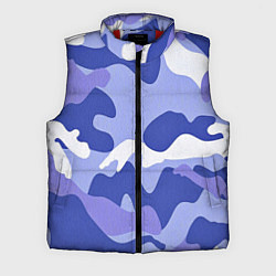 Мужской жилет Камуфляжный узор голубой, цвет: 3D-красный
