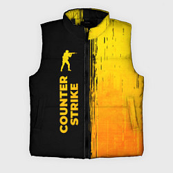 Мужской жилет Counter Strike - gold gradient: по-вертикали, цвет: 3D-черный