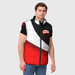 Мужской жилет Ducati - красно-черный, цвет: 3D-красный — фото 2