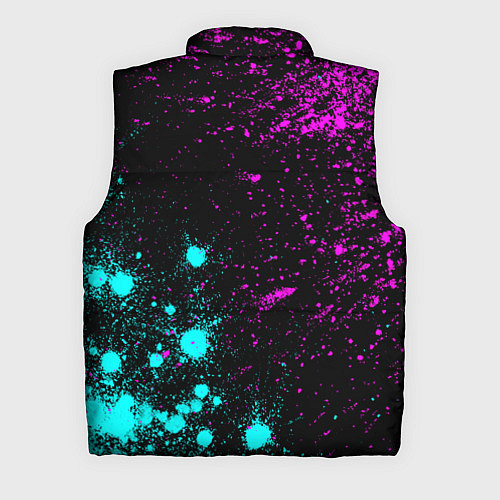 Мужской жилет Тимур и неоновый герб России: надпись, символ / 3D-Черный – фото 2