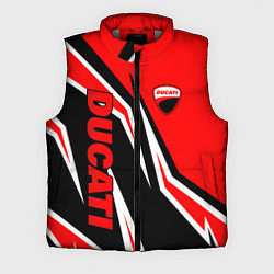 Мужской жилет Ducati- red stripes, цвет: 3D-светло-серый