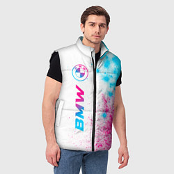 Мужской жилет BMW neon gradient style: по-вертикали, цвет: 3D-черный — фото 2