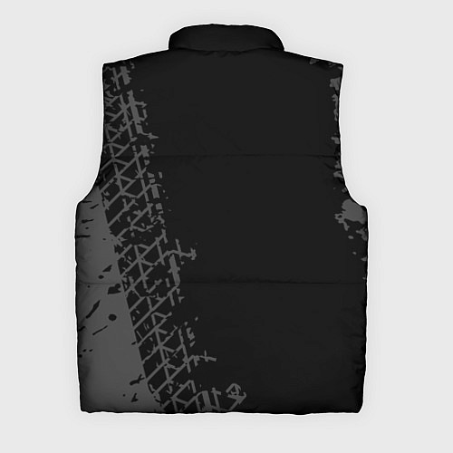 Мужской жилет Chery speed на темном фоне со следами шин: по-верт / 3D-Черный – фото 2