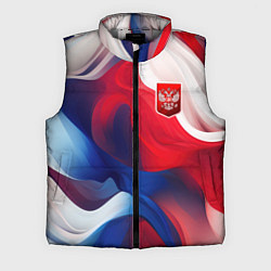 Мужской жилет Красный герб России, цвет: 3D-светло-серый