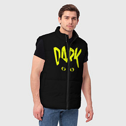 Мужской жилет Кот во тьме, цвет: 3D-черный — фото 2