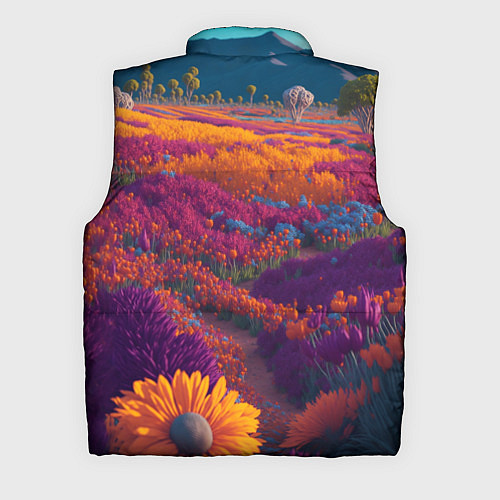 Мужской жилет Цветочный луг / 3D-Светло-серый – фото 2