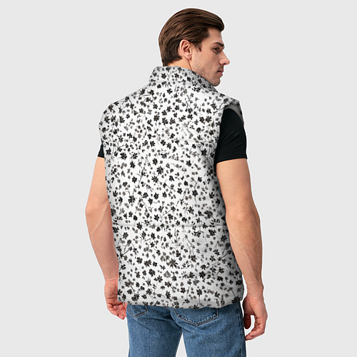 Мужской жилет Маленькие цветочки паттерн / 3D-Светло-серый – фото 4