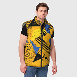 Мужской жилет Абстракция паттерн, цвет: 3D-светло-серый — фото 2