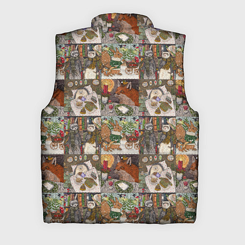Мужской жилет Милые иллюстрации коллаж / 3D-Красный – фото 2