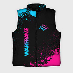 Мужской жилет Warframe - neon gradient: надпись, символ, цвет: 3D-черный