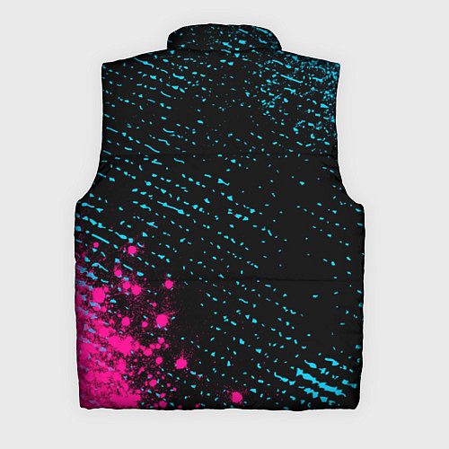 Мужской жилет Pokemon - neon gradient: надпись, символ / 3D-Черный – фото 2