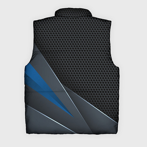 Мужской жилет Фольцваген - синяя броня / 3D-Черный – фото 2