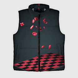 Мужской жилет Настольная игра шашки, цвет: 3D-светло-серый