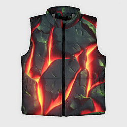 Мужской жилет Красные плиты с лавой, цвет: 3D-светло-серый
