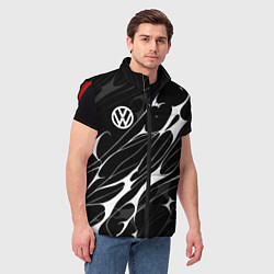 Мужской жилет Volkswagen - острые линии, цвет: 3D-красный — фото 2