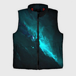 Мужской жилет Голубое свечение в космосе, цвет: 3D-красный