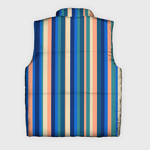 Мужской жилет Полосатый сине-бежевый / 3D-Светло-серый – фото 2