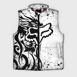 Мужской жилет Fox motocross - белый дракон