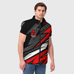 Мужской жилет Митсубиси - красный спортивный, цвет: 3D-светло-серый — фото 2
