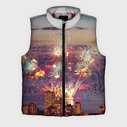 Мужской жилет Салют в ночном небе