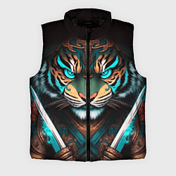 Мужской жилет Тигр самурай, цвет: 3D-черный