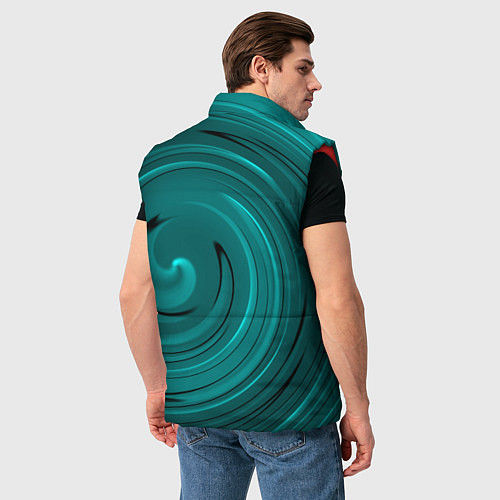 Мужской жилет Малахитовый вихрь / 3D-Красный – фото 4
