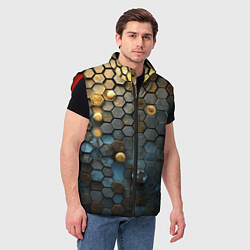 Мужской жилет Позолоченая броня, цвет: 3D-красный — фото 2