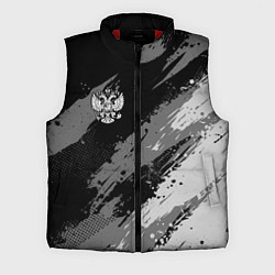 Мужской жилет Герб РФ - монохромный, цвет: 3D-красный