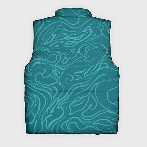 Мужской жилет Абстракция зелёный разводы / 3D-Черный – фото 2
