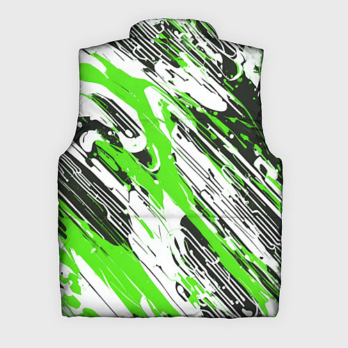 Мужской жилет Спонтанные брызги зелёные / 3D-Черный – фото 2