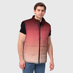 Мужской жилет Градиент красно-бежевый, цвет: 3D-черный — фото 2
